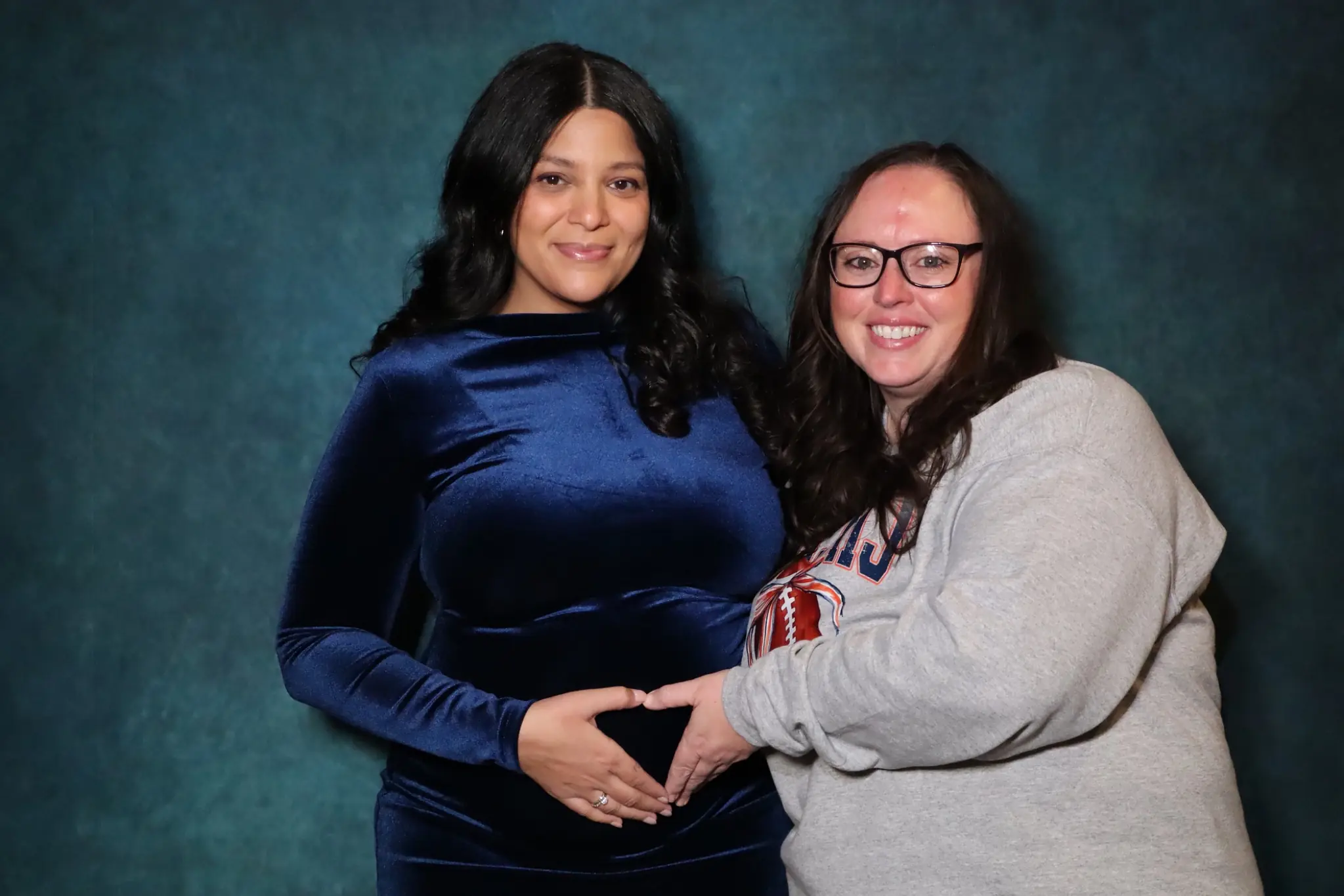 Close maternity portrait captured at a baby shower by Images & Creations