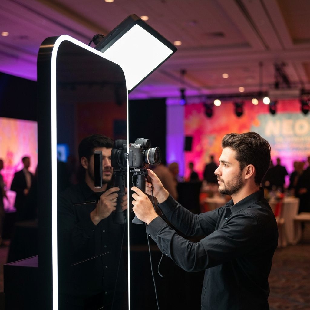 Corporate booth setup